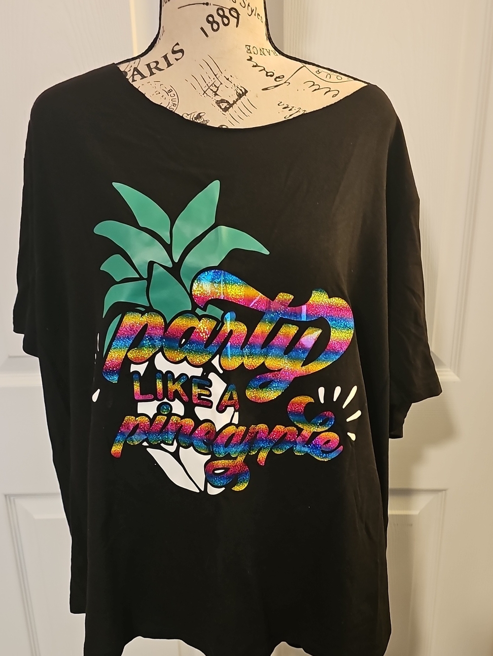 Terra & Sky Black Tee with White Logo Print